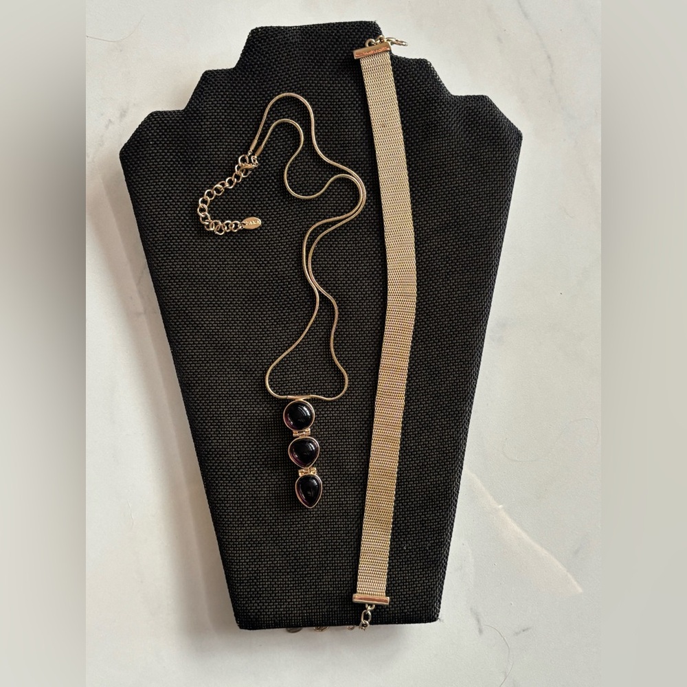 Zara Gold and purple Necklace